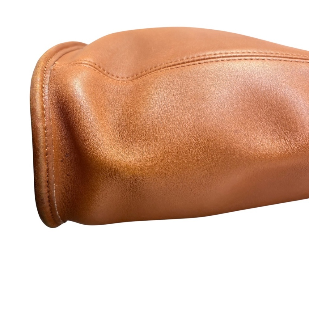 COACH (# 9060) “Legacy Slim Duffle Sac” British Tan brown Leather Shoulder Bag - Picture 2 of 10